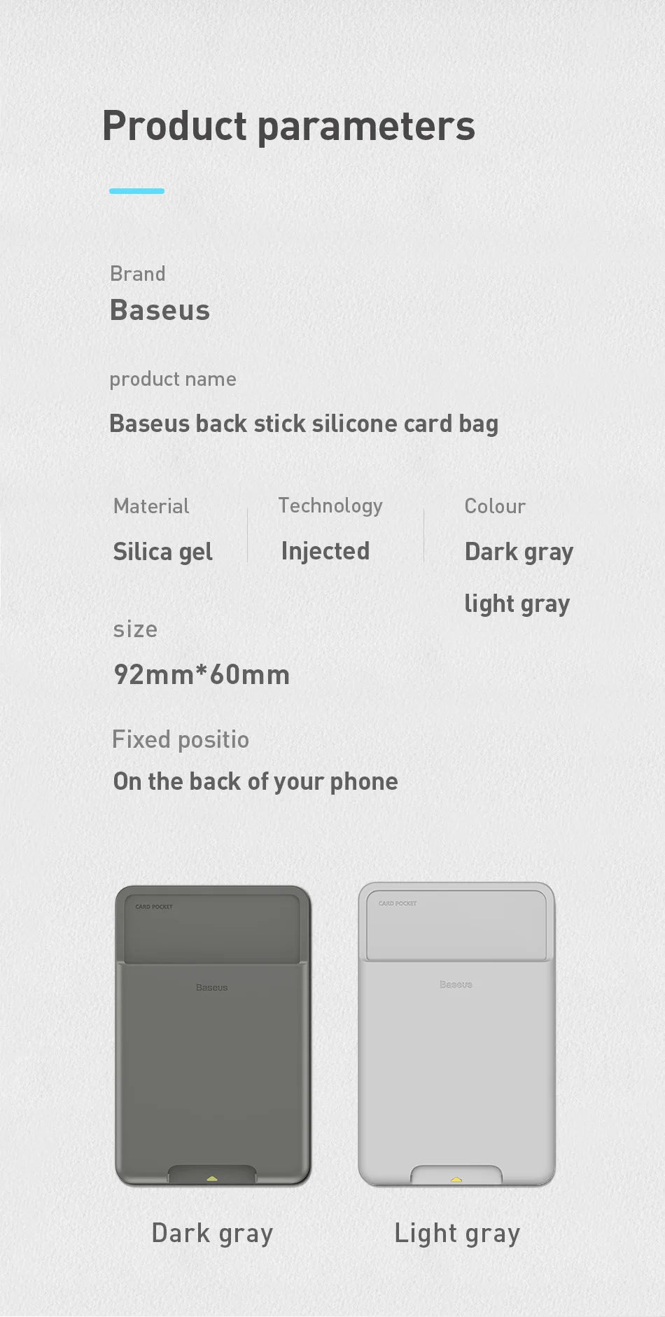 Baseus Universal Phone Back Slot Card Wallet Case For iPhone X Xs Luxury 3M Sticker Silicone Phone Pouch Case For Samsung Xiaomi