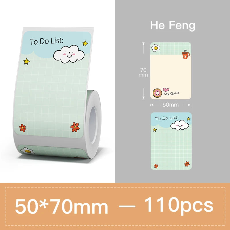 NIIMBOT Thermal Label Paper for B1/B21/B3S Printer 10 Rolls Set Scratch-resistant Sticker Waterproof Oil-Proof Label Tape