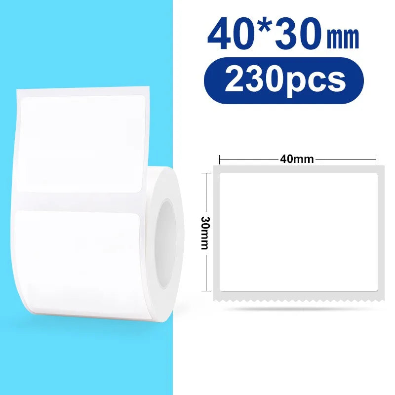 NIIMBOT Thermal Label Paper for B1/B21/B3S Printer 10 Rolls Set Scratch-resistant Sticker Waterproof Oil-Proof Label Tape