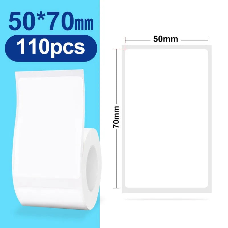 NIIMBOT Thermal Label Paper for B1/B21/B3S Printer 10 Rolls Set Scratch-resistant Sticker Waterproof Oil-Proof Label Tape