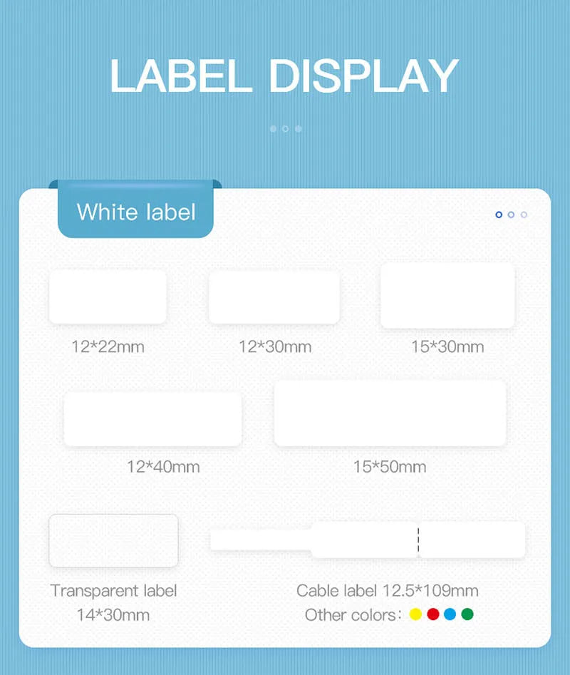 Niimbot Thermal Label Paper 3 Rolls/Set Waterproof Scratch-Resistant Tape Sticker for D110 D11 D101 H1 H1S Smart Label Printer