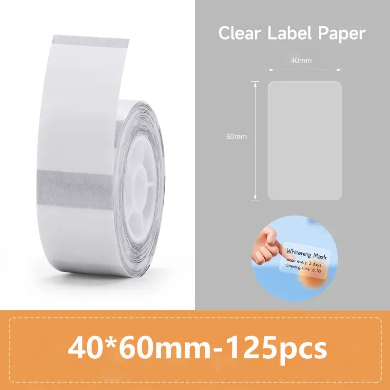 NIIMBOT Thermal Label Paper for B1/B21/B3S Printer 10 Rolls Set Scratch-resistant Sticker Waterproof Oil-Proof Label Tape