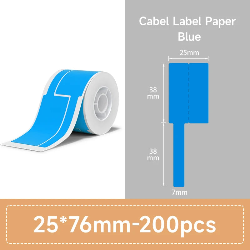 NIIMBOT Thermal Label Paper for B1/B21/B3S Printer 10 Rolls Set Scratch-resistant Sticker Waterproof Oil-Proof Label Tape