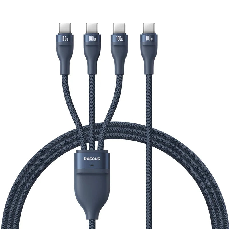 Baseus 3 in 1 USB C Cable 6A 100W Fast Charging Cable For iphone 15 16 pro Type C Cable For Macbook Air Data Cord Xiaomi Oneplus