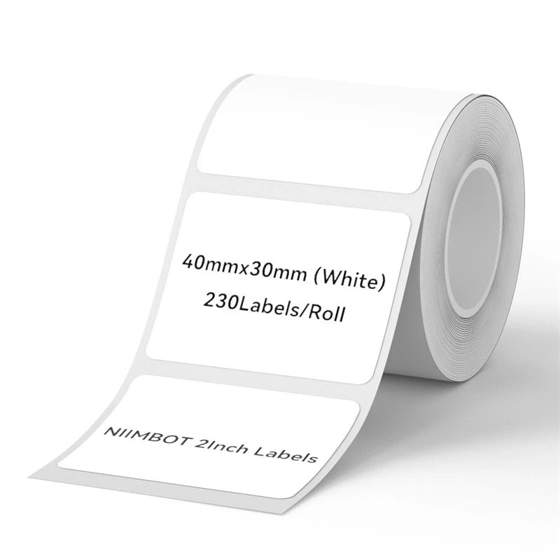 NIIMBOT Thermal Label Paper for B1/B21/B3S Printer 10 Rolls Set Scratch-resistant Sticker Waterproof Oil-Proof Label Tape