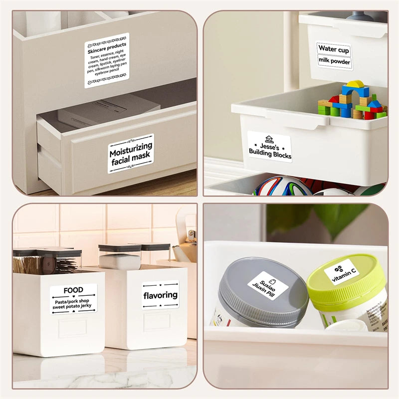 NIIMBOT Thermal Label Paper for B1/B21/B3S Printer 10 Rolls Set Scratch-resistant Sticker Waterproof Oil-Proof Label Tape