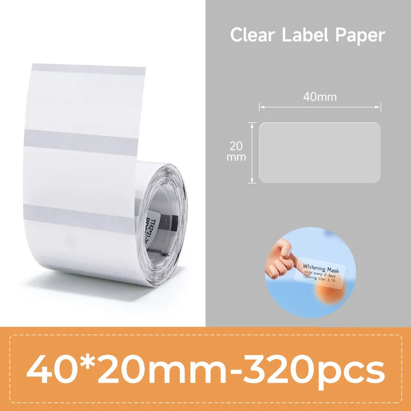 NIIMBOT Thermal Label Paper for B1/B21/B3S Printer 10 Rolls Set Scratch-resistant Sticker Waterproof Oil-Proof Label Tape