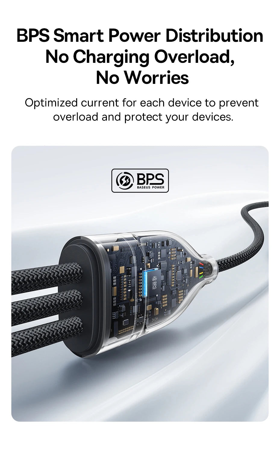 Baseus 3 in 1 USB C Cable 6A 100W Fast Charging Cable For iphone 15 16 pro Type C Cable For Macbook Air Data Cord Xiaomi Oneplus