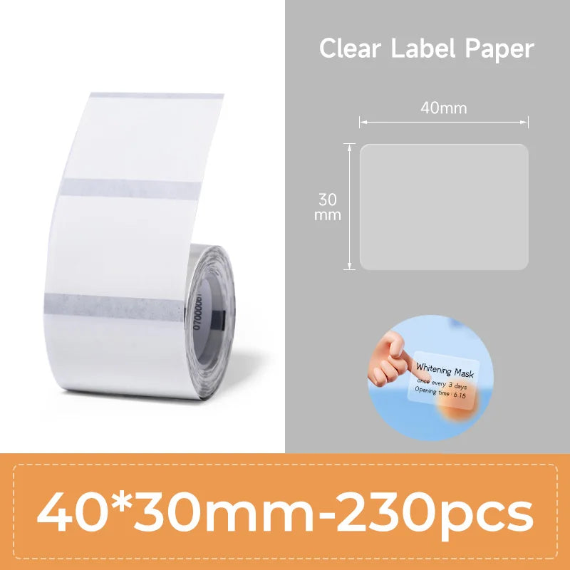 NIIMBOT Thermal Label Paper for B1/B21/B3S Printer 10 Rolls Set Scratch-resistant Sticker Waterproof Oil-Proof Label Tape