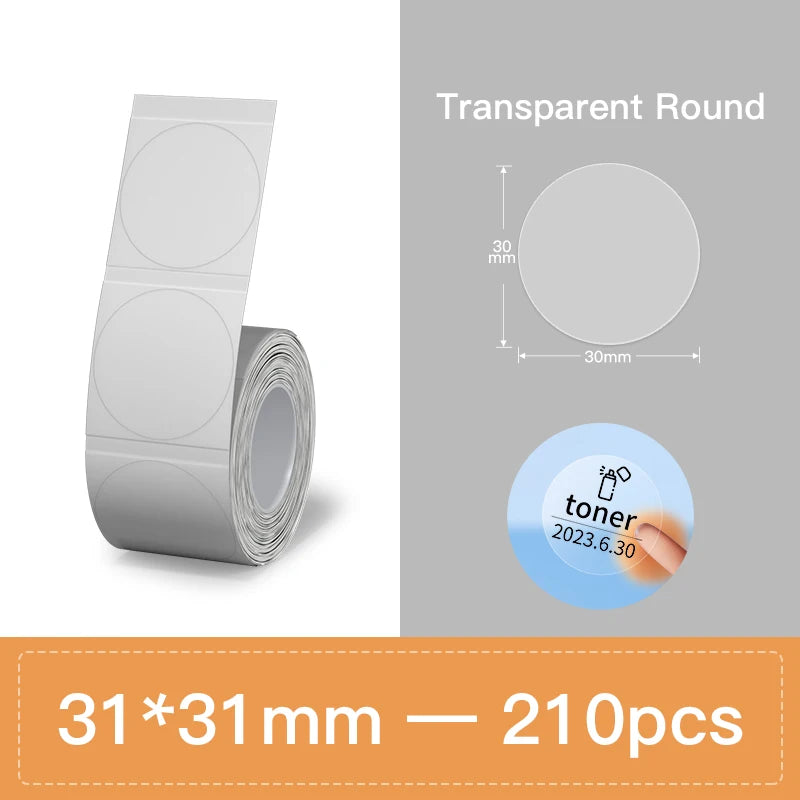 NIIMBOT Thermal Label Paper for B1/B21/B3S Printer 10 Rolls Set Scratch-resistant Sticker Waterproof Oil-Proof Label Tape