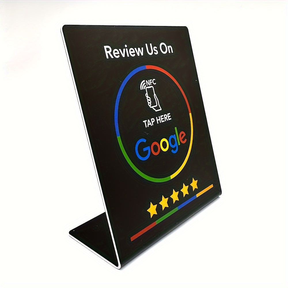 Customizable Google Review NFC Card - Stand-Up Display