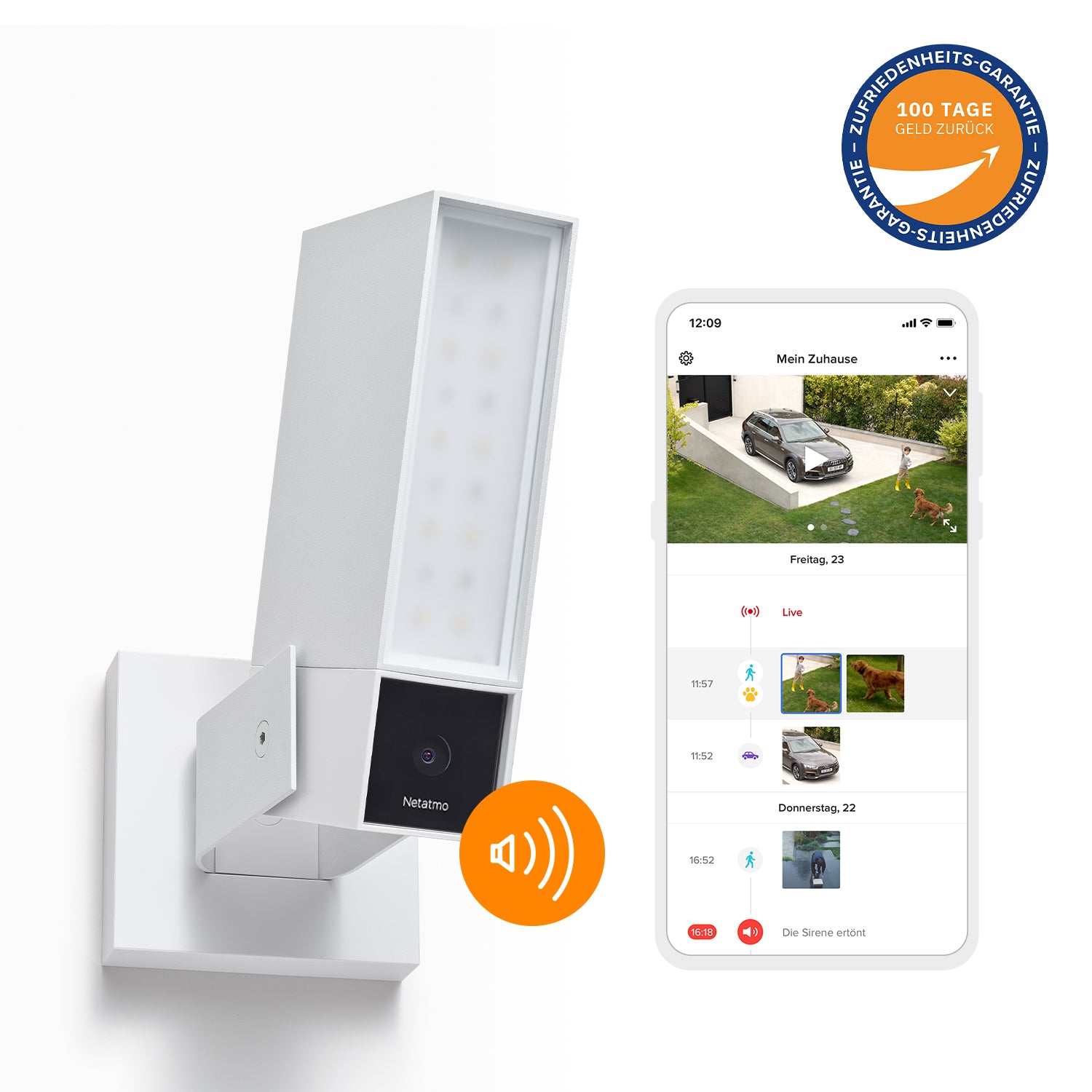 Netatmo Smarte Aussenkamera (Presence) mit Sirene