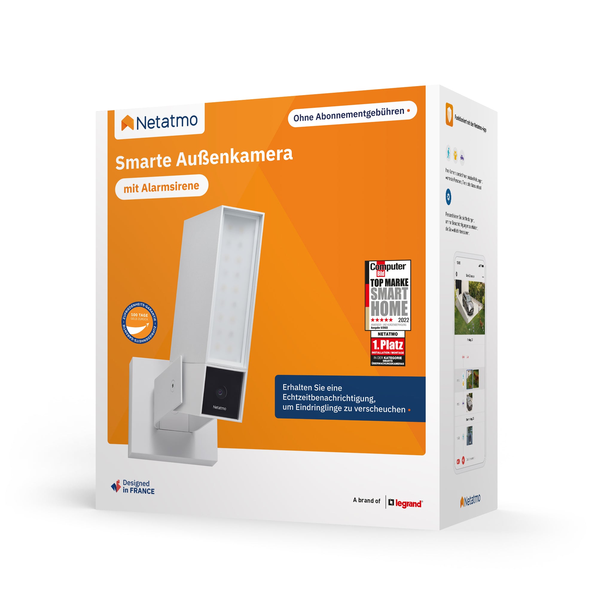 Netatmo Smarte Aussenkamera (Presence) mit Sirene