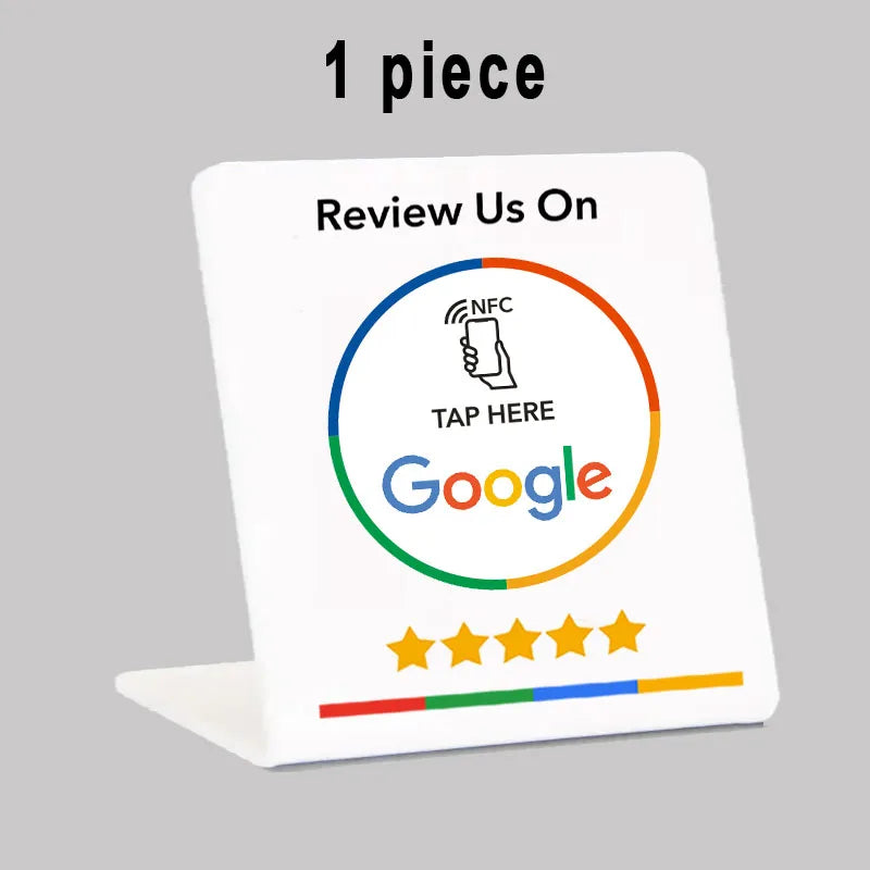 Large Size Black Printing NFC Google Reviews Display Stand