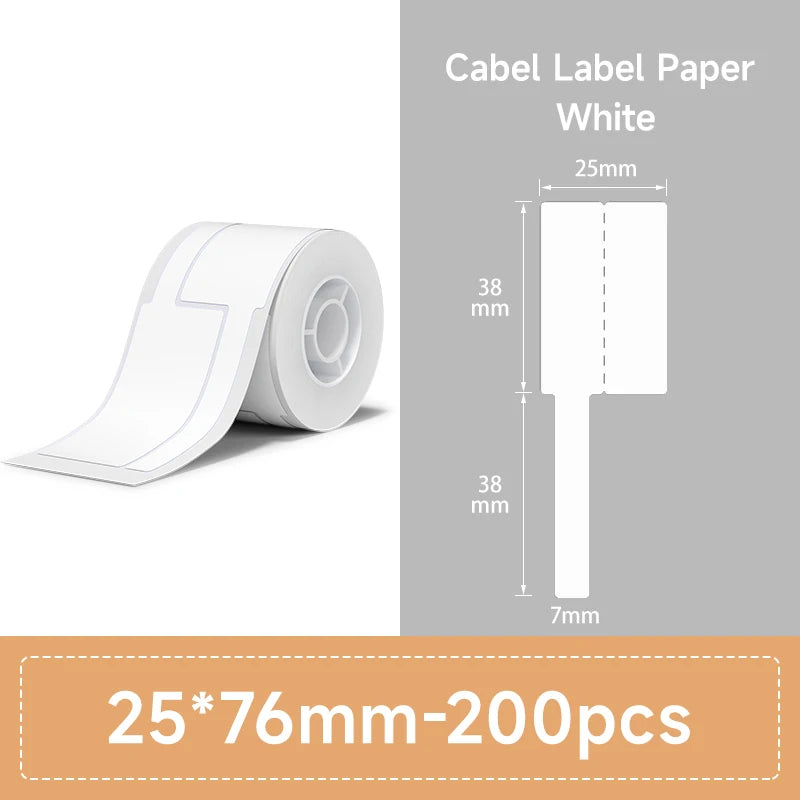 2 Rolls NIIMBOT B21 B3S Thermal Label Clothing Price Food Self-adhesive Tag Waterproof Smart Office Pocket Printer Label Paper