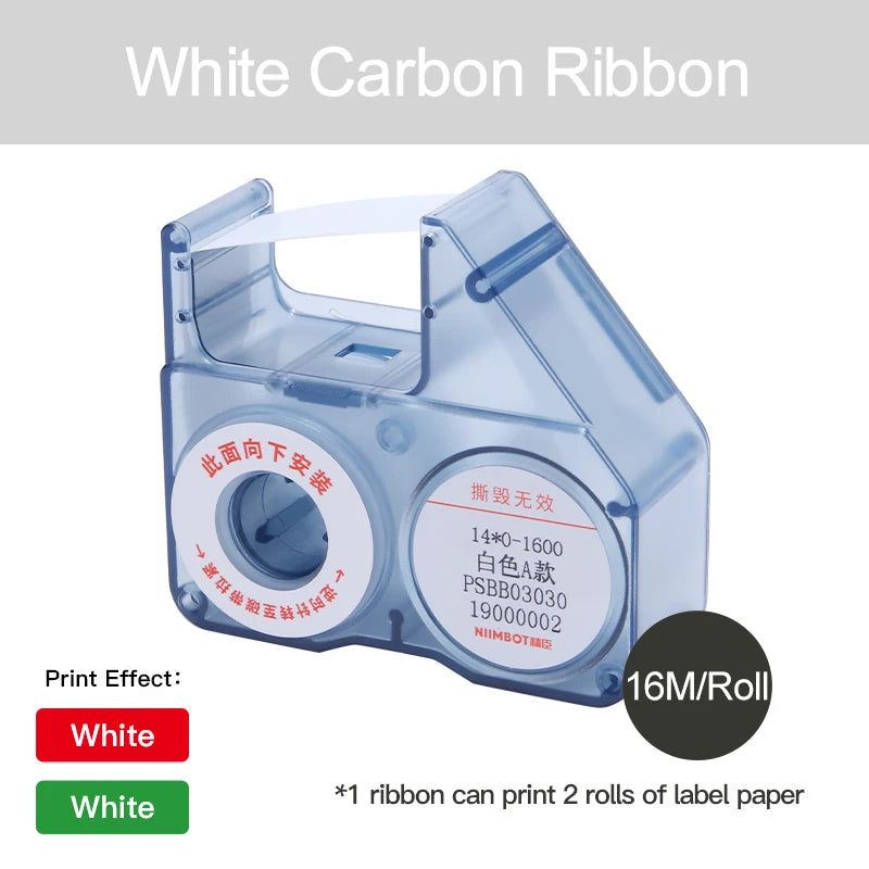 Niimbot B18 PET Label Paper Keep 8-10 Years Scratch-Resistant Tape Sticker And Colorful Carbon Ribbon For Portable Label Printer