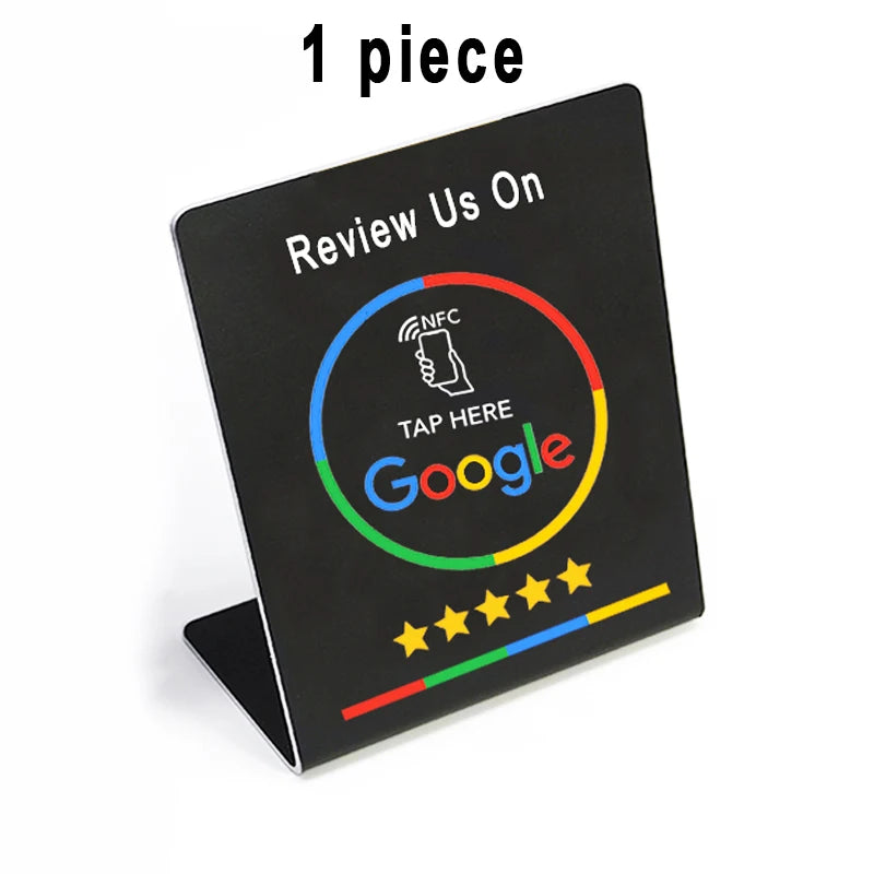 Large Size Black Printing NFC Google Reviews Display Stand