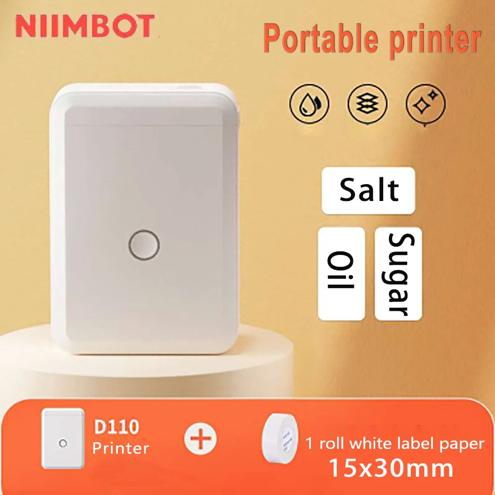 Niimbot D110 Thermal Printer Label Portable Wireless Pocket Handheld Printers Thermal Machine Labeling Price Sticker Home Office