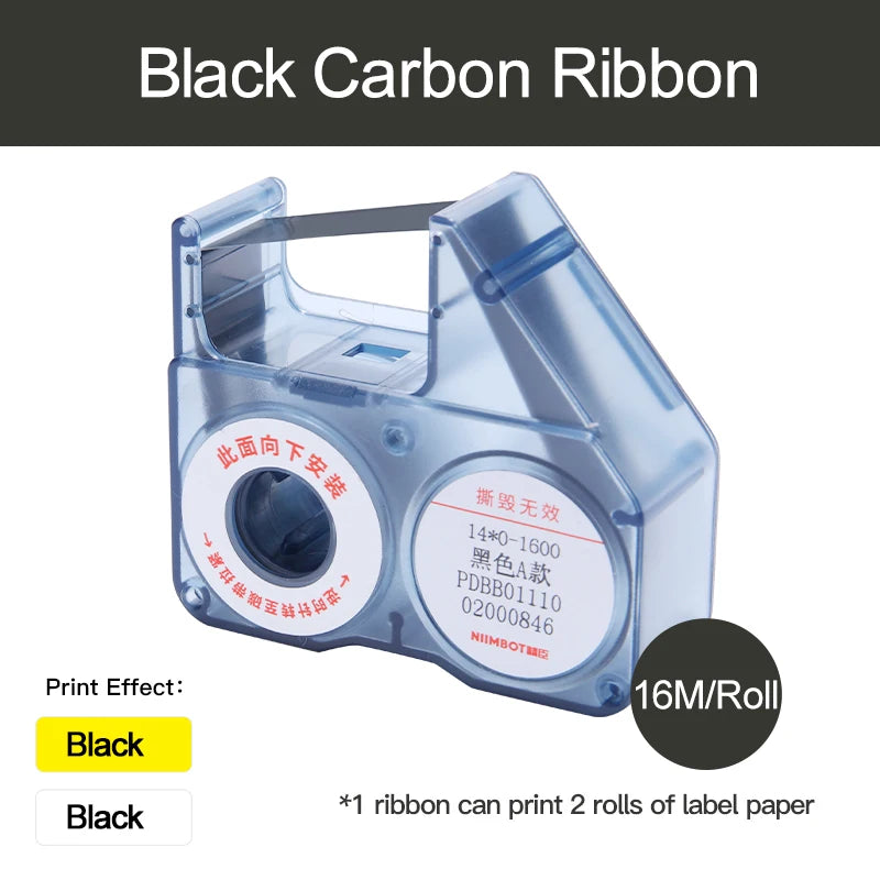 Niimbot B18 PET Label Paper Keep 8-10 Years Scratch-Resistant Tape Sticker And Colorful Carbon Ribbon For Portable Label Printer