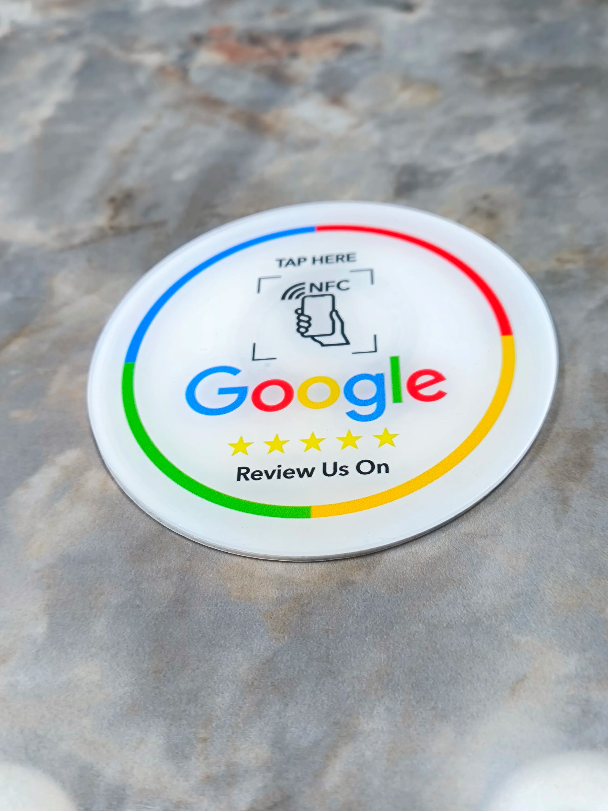 Google Review Card - Round - NFC Google Reviews card