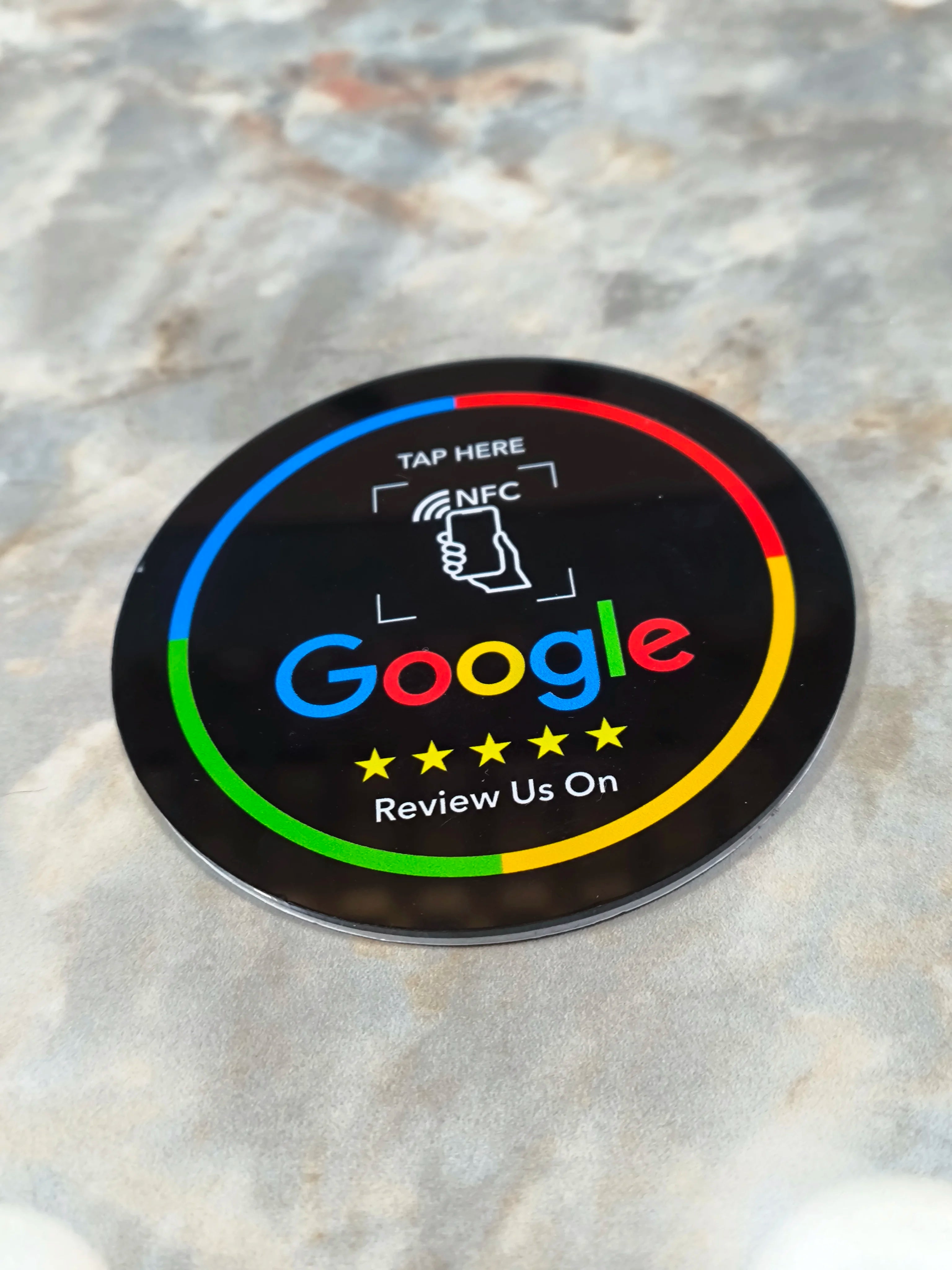 Google Review Card - Round - NFC Google Reviews card