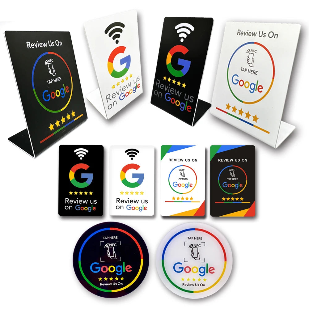 Google Review Acrylic Stickers & Card