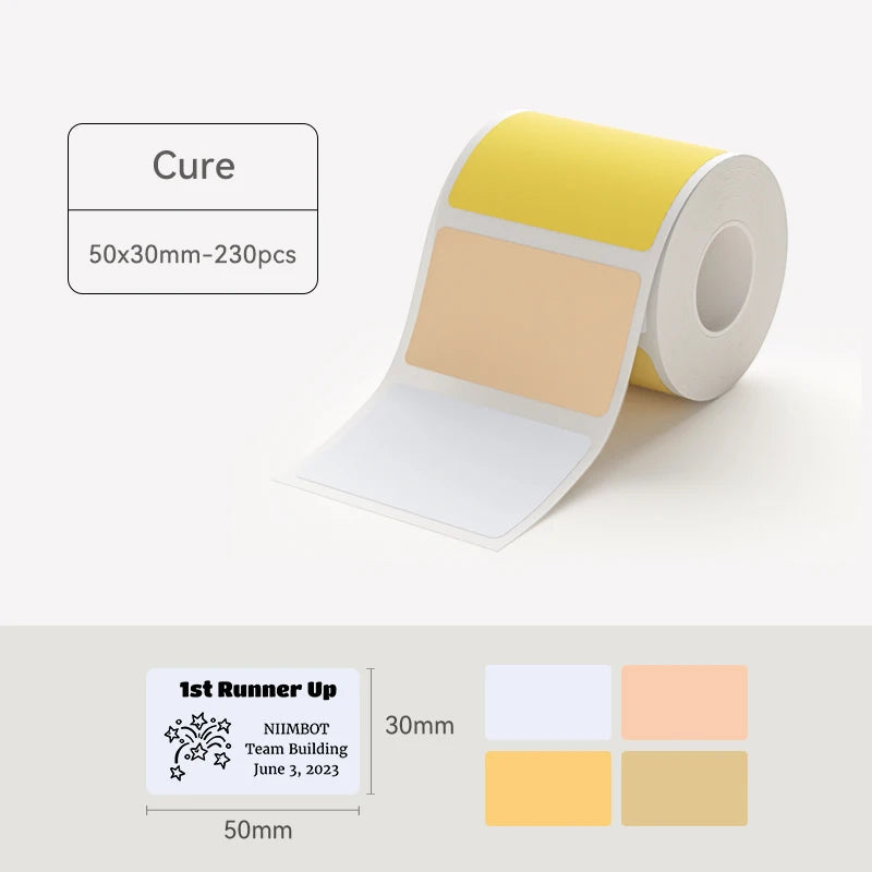 2 Rolls NIIMBOT B21 B3S Thermal Label Clothing Price Food Self-adhesive Tag Waterproof Smart Office Pocket Printer Label Paper