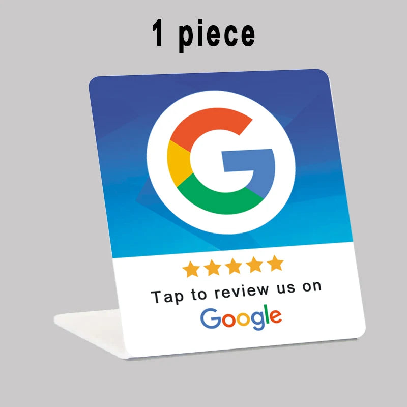 Large Size Black Printing NFC Google Reviews Display Stand