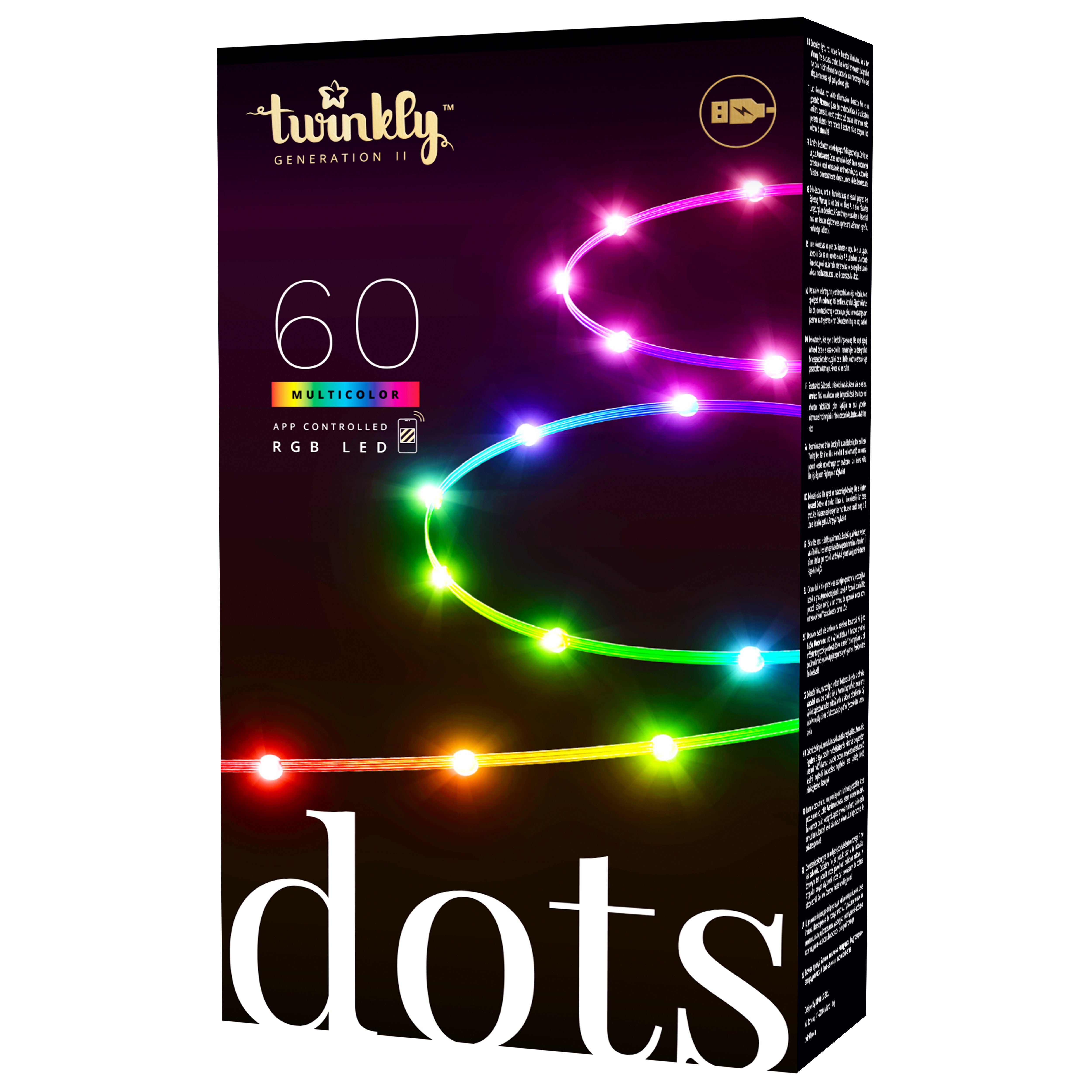 Twinkly DOTS mit 60 RGB LED 7.0 mm, 3.0 m