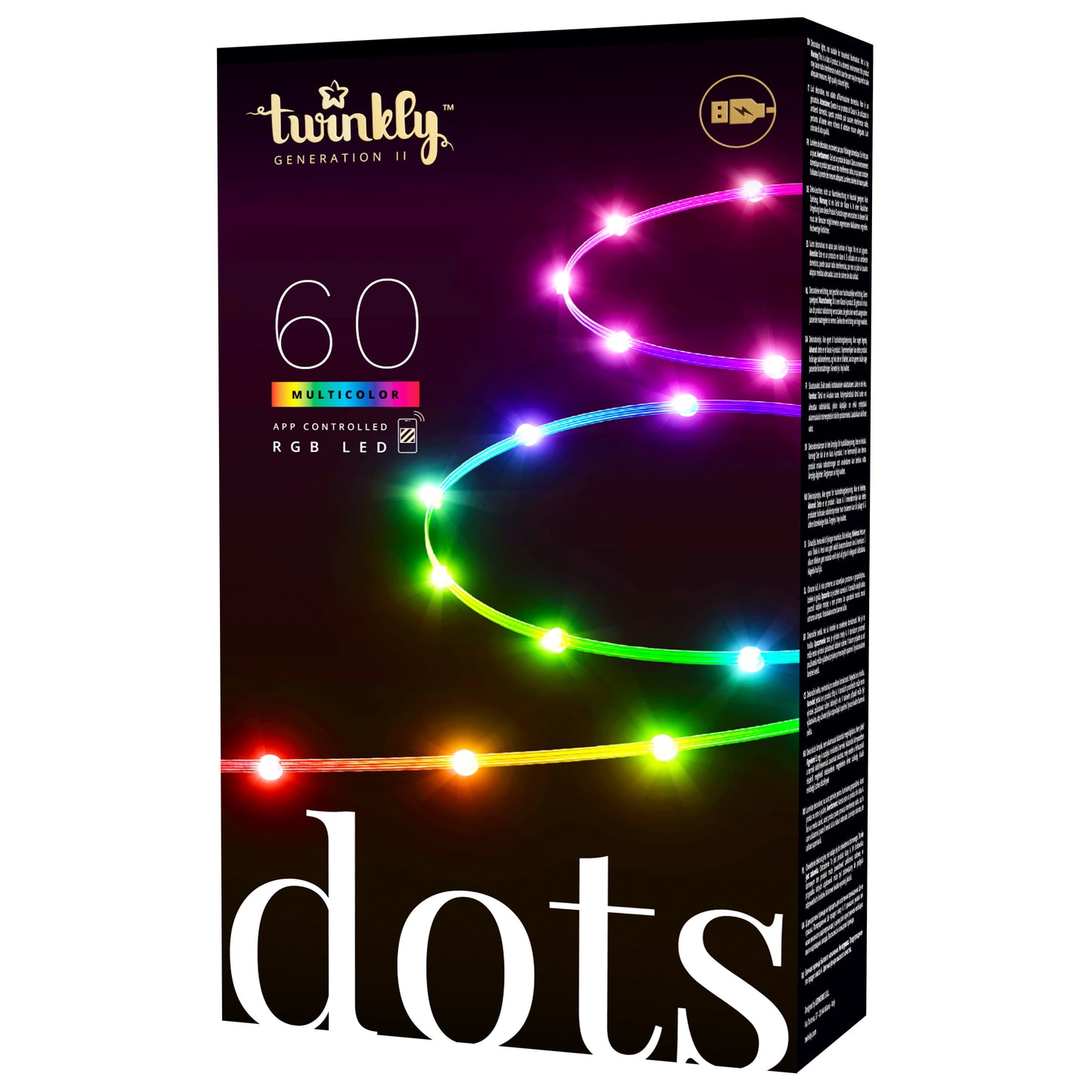 Twinkly DOTS mit 60 RGB LED 8mm, 3m