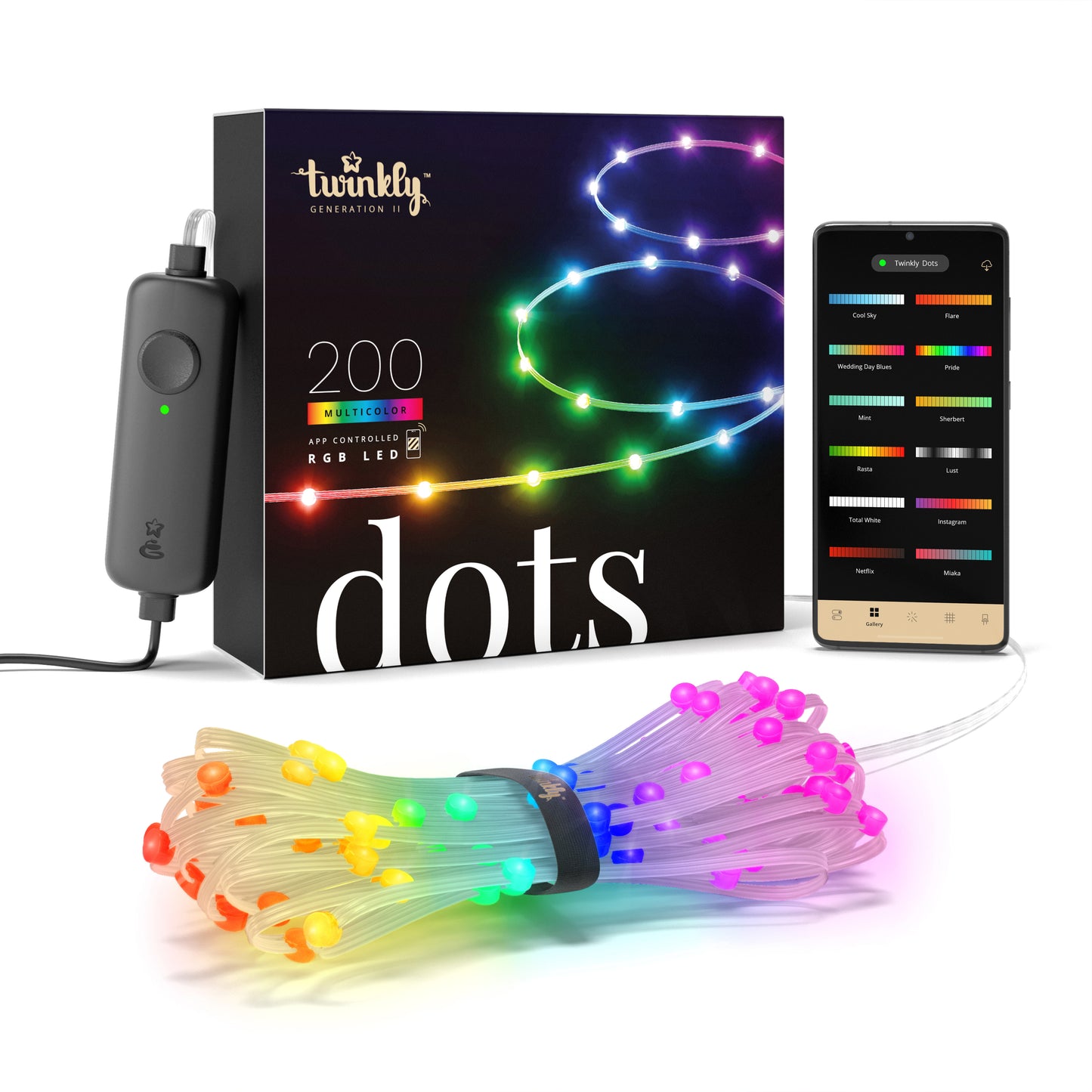 Twinkly DOTS mit 200 RGB LED 7.0 mm, 10 m