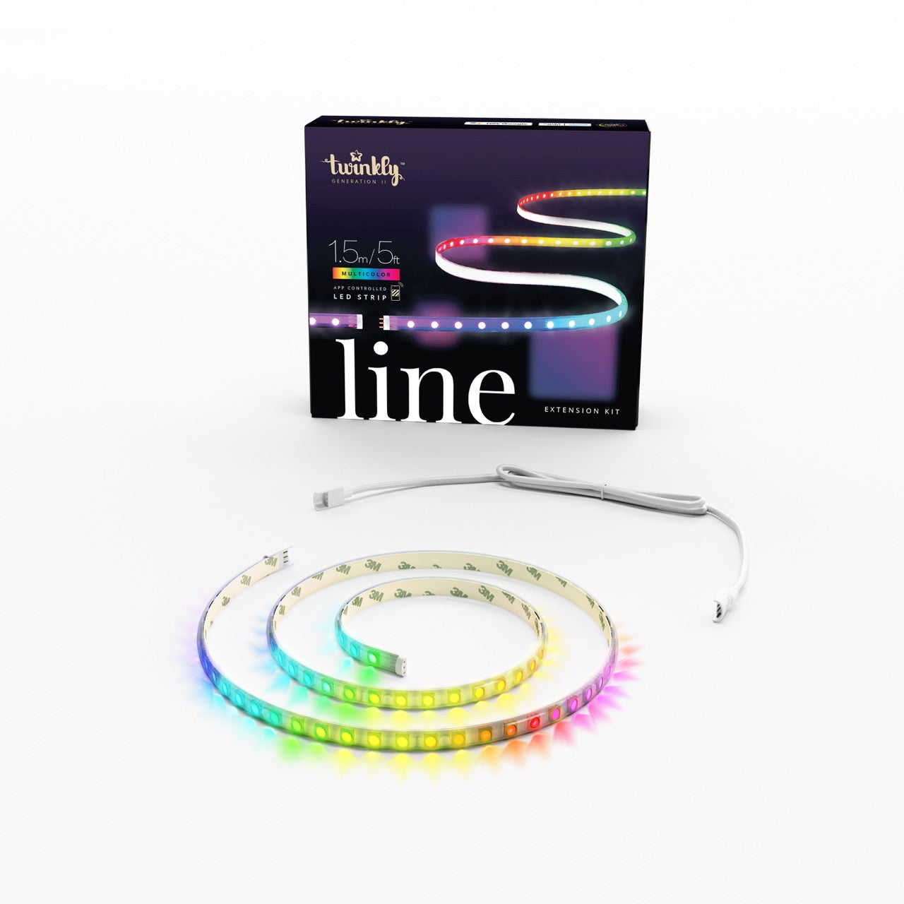 Twinkly LINE Lichterband mit 100 RGB LED, 1.5m  - Schwarz