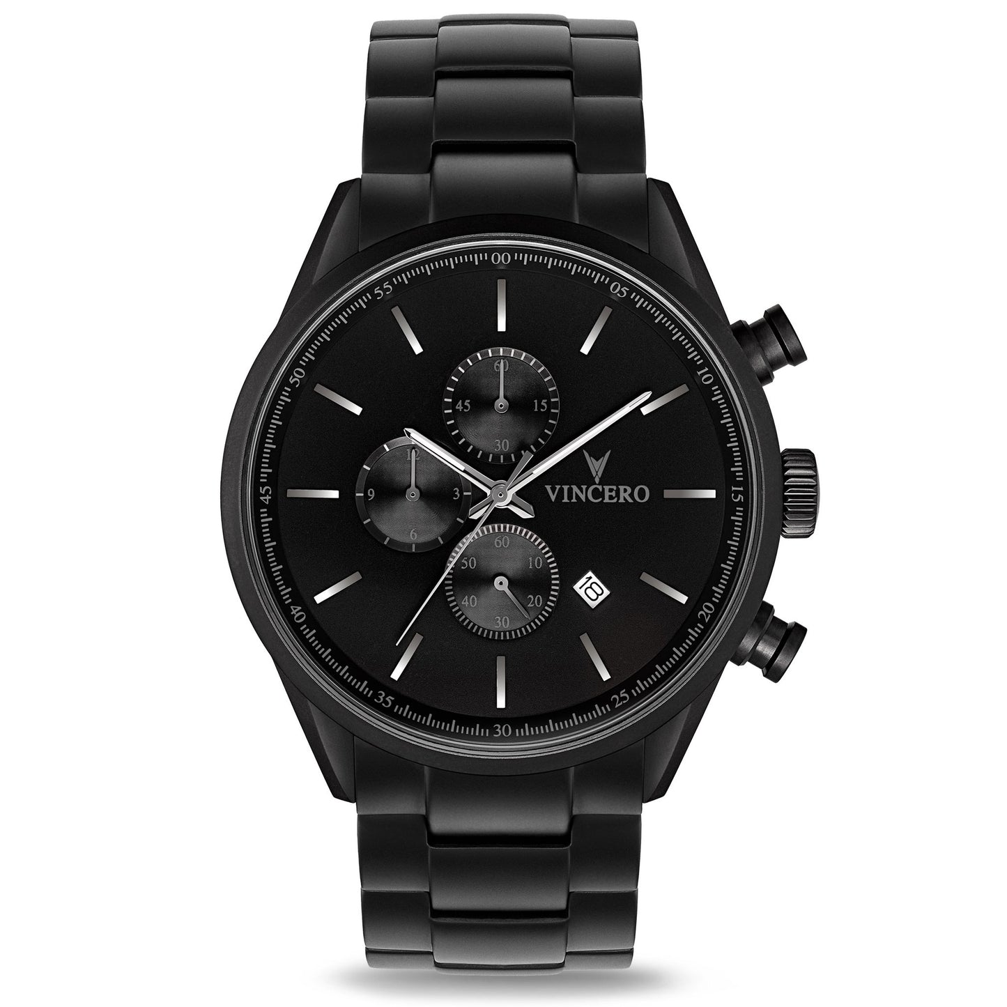 VINCERO Watch - The Chrono S Matte Black Steel