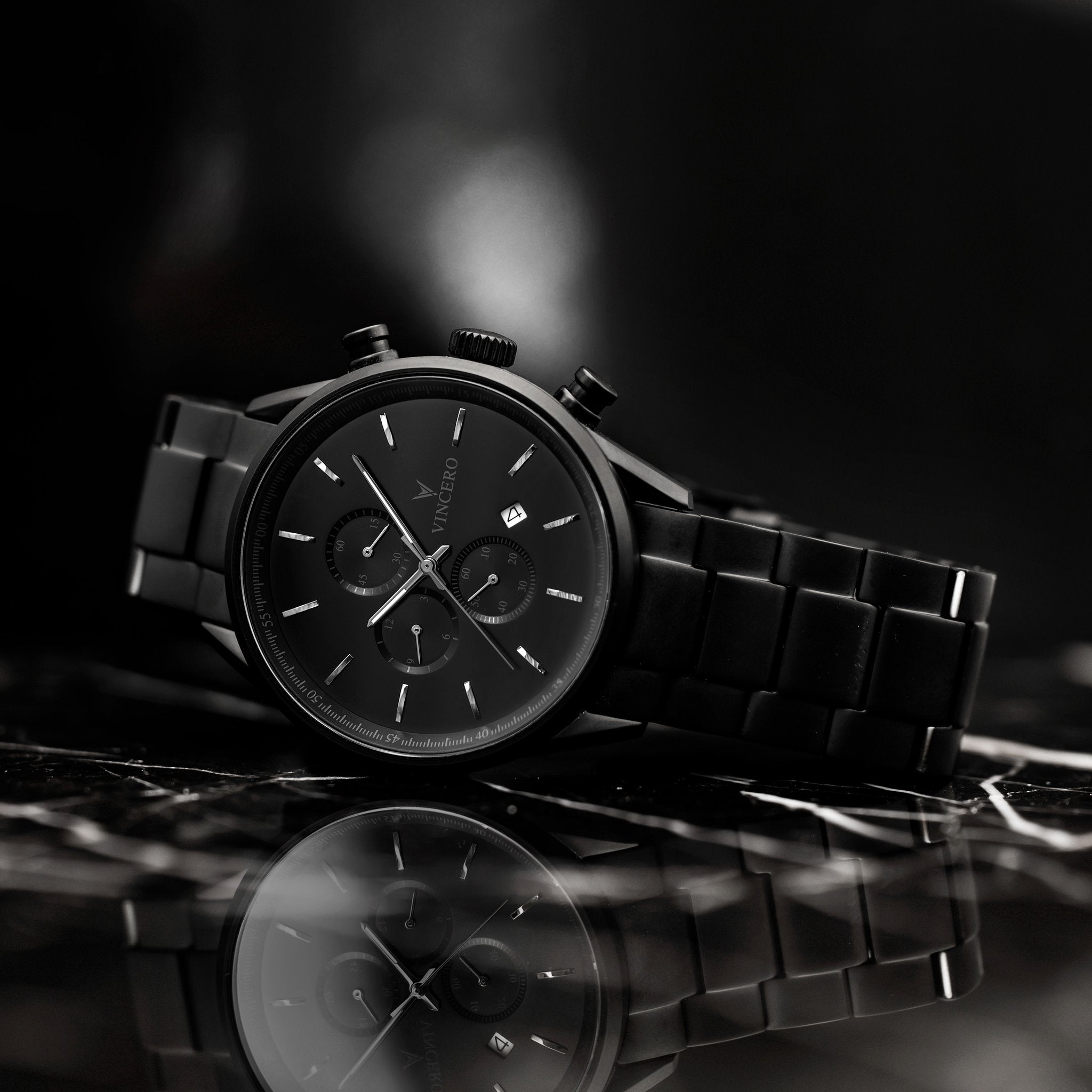 VINCERO Watch - The Chrono S Matte Black Steel