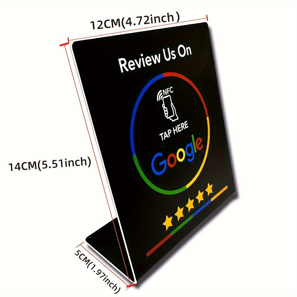 Customizable Google Review NFC Card - Stand-Up Display